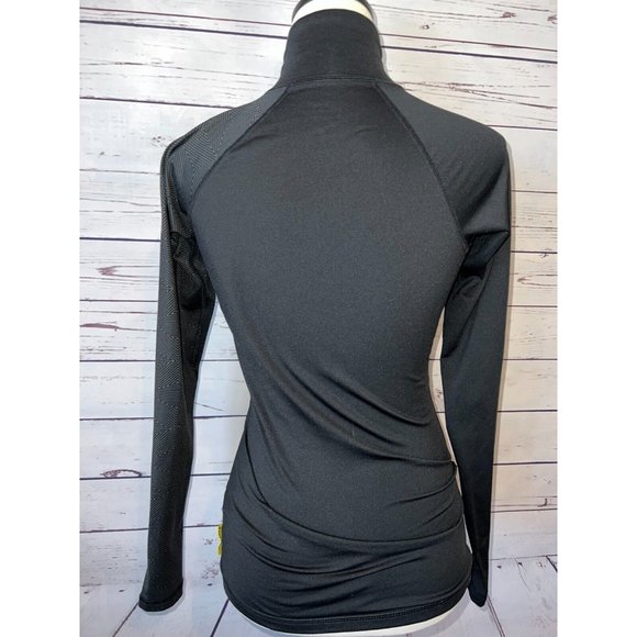Nike Pro Livestrong Small Pullover Sweatshirt Black  1/2 Zip Stretch Running - Picture 8 of 8